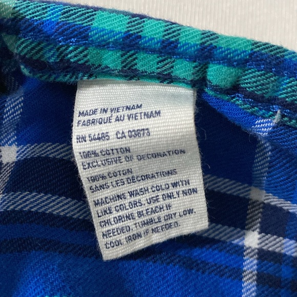 Forever 21 Blue Plaid Button Down Flannel Shirt, Size XS - Picture 8 of 8